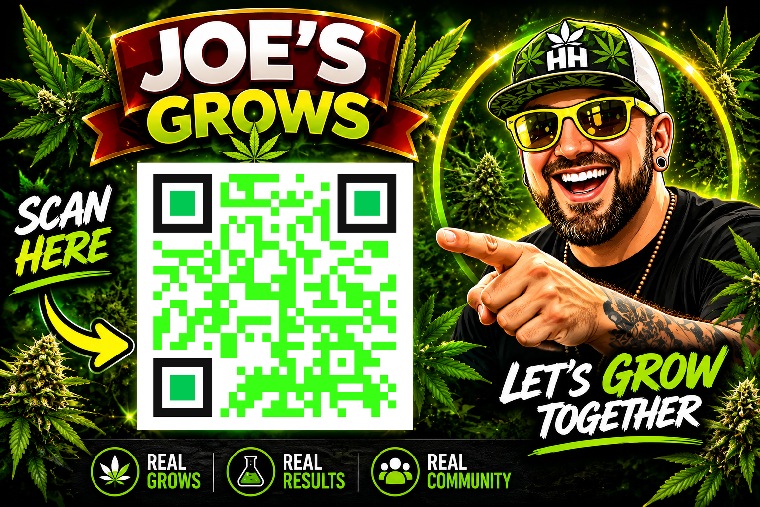 Joe's Grows QR Code